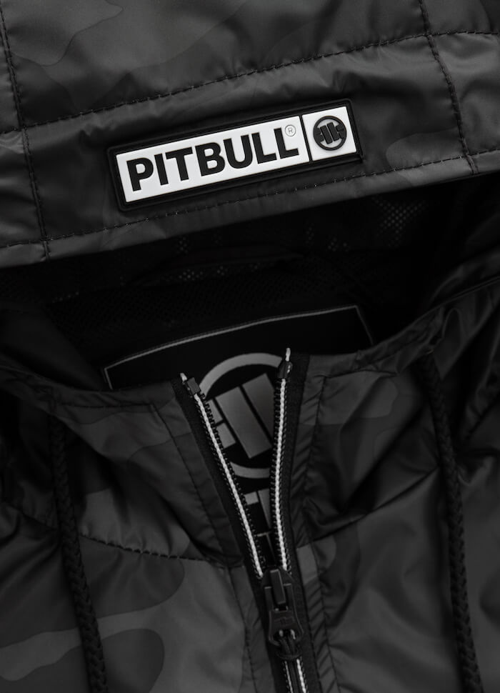 Kurtka PIT BULL ATHLETIC LOGO All Black Camo Moro Czarny Men S