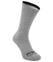 Długie skarpetki PIT BULL CREW TNT THICK szare grube - 3 pary