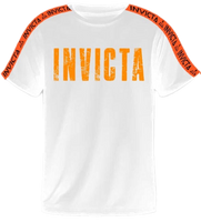 T-shirt INVICTA ORANJE biały