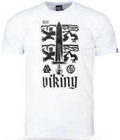 T-shirt DOBERMANS VIKING LION TS371 biały