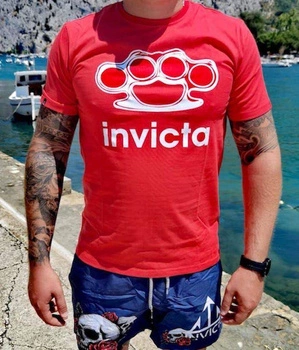 T-shirt INVICTA ORIGINALS czerwony