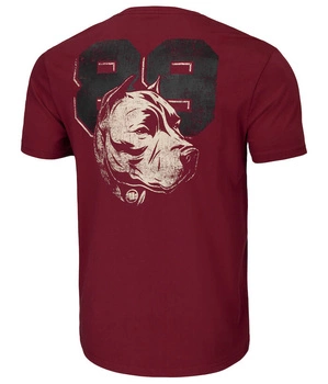 T-shirt PIT BULL DOG 89 bordowy