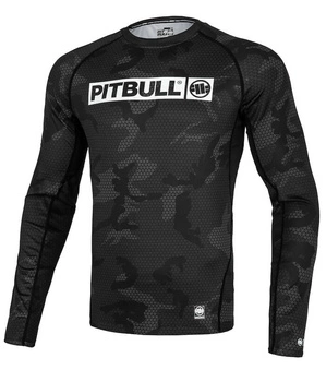 Longsleeve Rashguard PIT BULL NET CAMO HILLTOP 2 all black camo