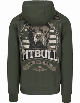 Bluza PIT BULL Tricot Terry TROUBLEMAKER zielona (old green) kaptur