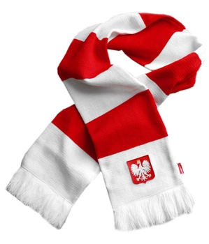 Szalik PASIAK BIAŁO CZERWONY SZALP1