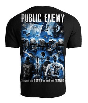 T-shirt PUBLIC ENEMY ZA WAMI STOI PRAWO ZA NAMI STOI PRAWDA czarny