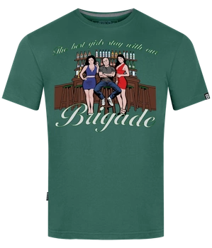 T-shirt BRIGADE THE BEST GIRLS zielony