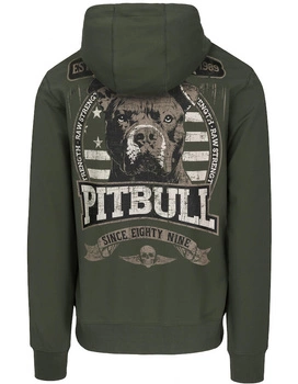 Bluza PIT BULL Tricot Terry TROUBLEMAKER zielona (old green) rozpinana