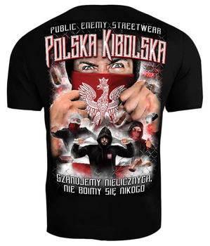 T-shirt PUBLIC ENEMY POLSKA KIBOLSKA czarny