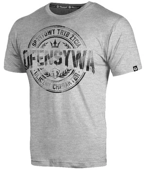 T-shirt OFENSYWA ULICZNY CHARAKTER szary