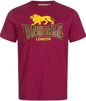 T-shirt Lonsdale TAVERHAM bordowy