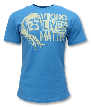 T-shirt ERIK & SONS VIKING LIVES MATTER niebieski