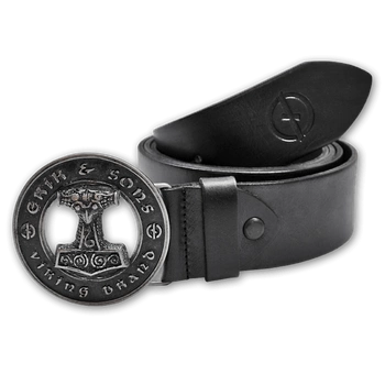 Skórzany pasek ERIK & SONS HAMMER czarny