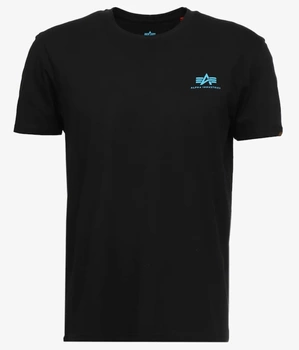 T-shirt ALPHA INDUSTRIES SMALL LOGO czarno-niebieski (black blue) 188505 93