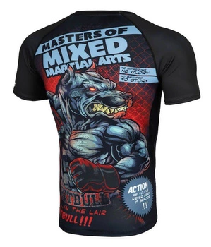 Rashguard PIT BULL MASTER OF MMA czarny krótki rękaw