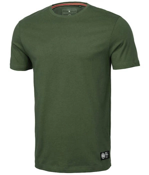 T-shirt PIT BULL SLIM FIT NO LOGO spandex oliwkowy