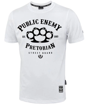 T-shirt PRETORIAN PUBLIC ENEMY biały