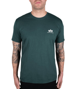 T-shirt ALPHA INDUSTRIES SMALL LOGO zielony (navy green) 188505 610