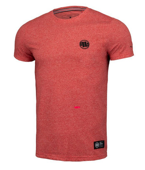 T-shirt PIT BULL CUSTOM FIT SMALL LOGO czerwony melanż