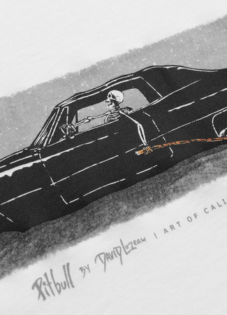 T-shirt PIT BULL DEVIL'S DEVILLE biały