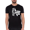 T-shirt ALPHA INDUSTRIES HALF LOGO FOAM T czarna 106510 03