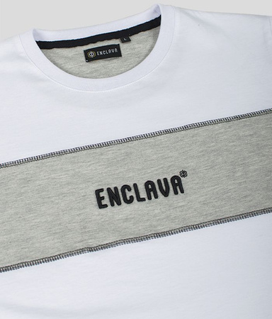 T-shirt ENCLAVA BLOCK STRIPE 3D biały