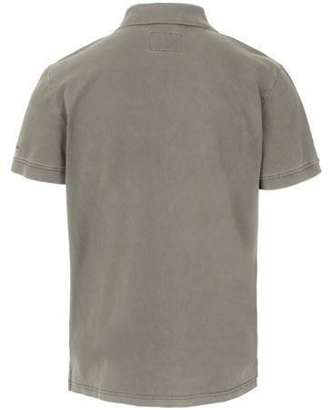 POLO PIT BULL Denim Washed Pique SMALL LOGO grey harbour