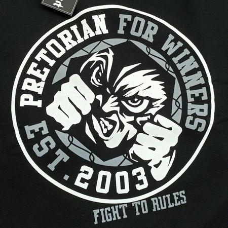 Bluza PRETORIAN FIGHT TO RULES prosta czarna