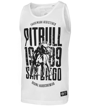 Tank top PIT BULL Slim Fit SAN DIEGO DOG biały