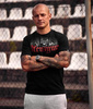 T-shirt OFENSYWA UZALEŻNIONY OD ADRENALINY czarny