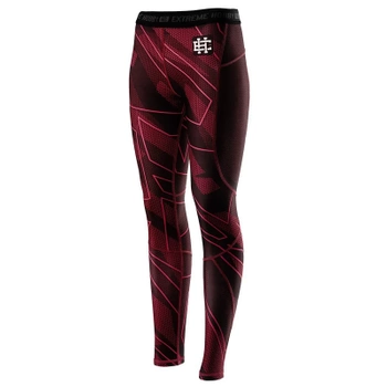 Legginsy sportowe damskie EXTREME HOBBY SHADOW bordowy