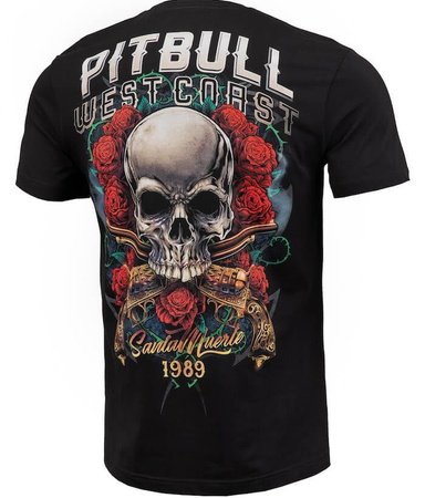 T-shirt PIT BULL SANTA MUERTE czarny