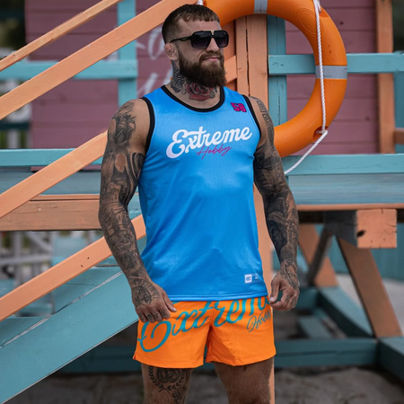 Tank Top Koszykarski EXTREME HOBBY VIBE błękitny