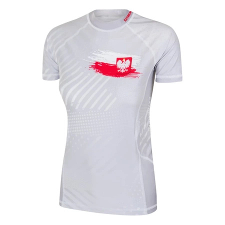 Short sleeve rashguard damski EXTREME HOBBY POLSKA PRIME biały