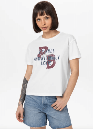 T-shirt damski PIT BULL Oversize LOYAL WMN biały