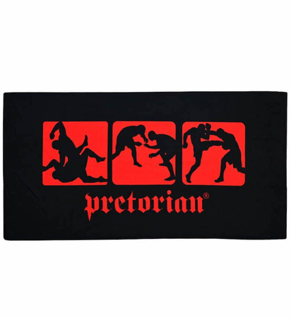 Ręcznik PRETORIAN MIXED MARTIAL ARTS czarno/czerwony