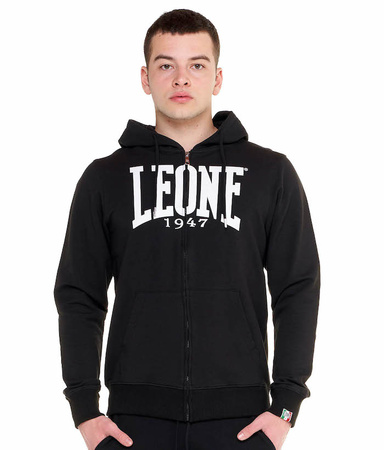 Bluza LEONE BIG LOGO czarna rozpinana