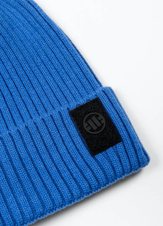 Czapka zimowa PIT BULL VELCRO LOGO błękitna (royal blue)