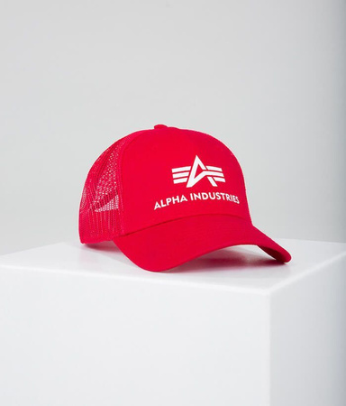 Czapka ALPHA INDUSTRIES TRUCKER BASIC czerwona (speed red) 186902 328