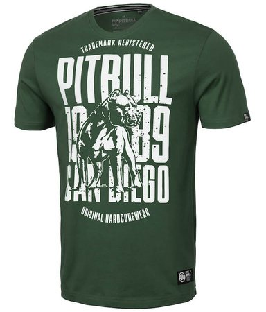 T-shirt PIT BULL  SAN DIEGO DOG zielony