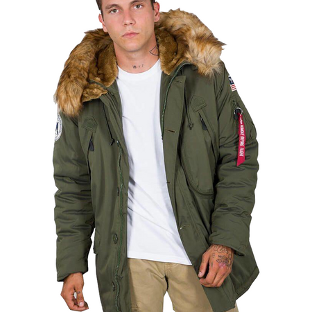 Kurtka parka ALPHA INDUSTRIES POLAR JACKET ciemnozielona (dark green) 123144 257