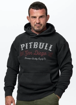 Bluza PIT BULL WASHED STRENGTH & RESPECT dark graphite kaptur