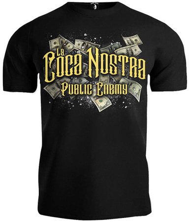 T-shirt PUBLIC ENEMY LA COCA NOSTRA czarny