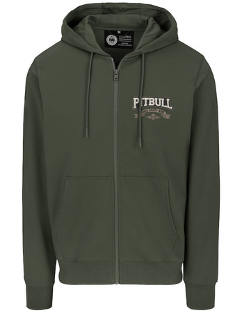 Bluza PIT BULL Tricot Terry TROUBLEMAKER zielona (old green) rozpinana