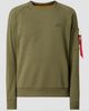 Bluza ALPHA INDUSTRIES X-FIT oliwkowa (dark green) prosta 158320 257