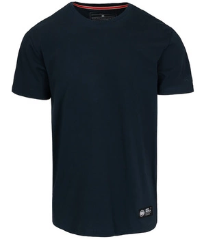 T-shirt PIT BULL SLIM FIT NO LOGO spandex granatowy