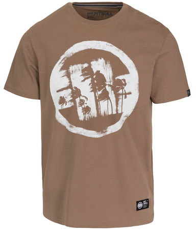 T-shirt PIT BULL LOGO PALMS brown savana