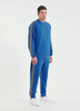 Bluza PIT BULL Tricot Terry TAPE NUGGET niebieska (electric blue) prosta