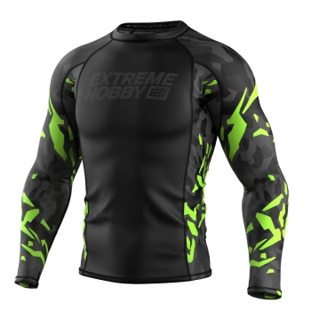 Longsleeve Rashguard EXTREME HOBBY BLACK PANTHER limonkowy