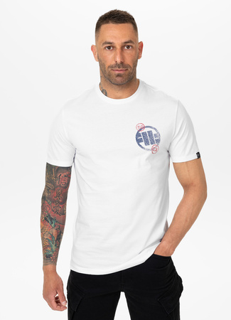 T-shirt PIT BULL SD STAMP biały